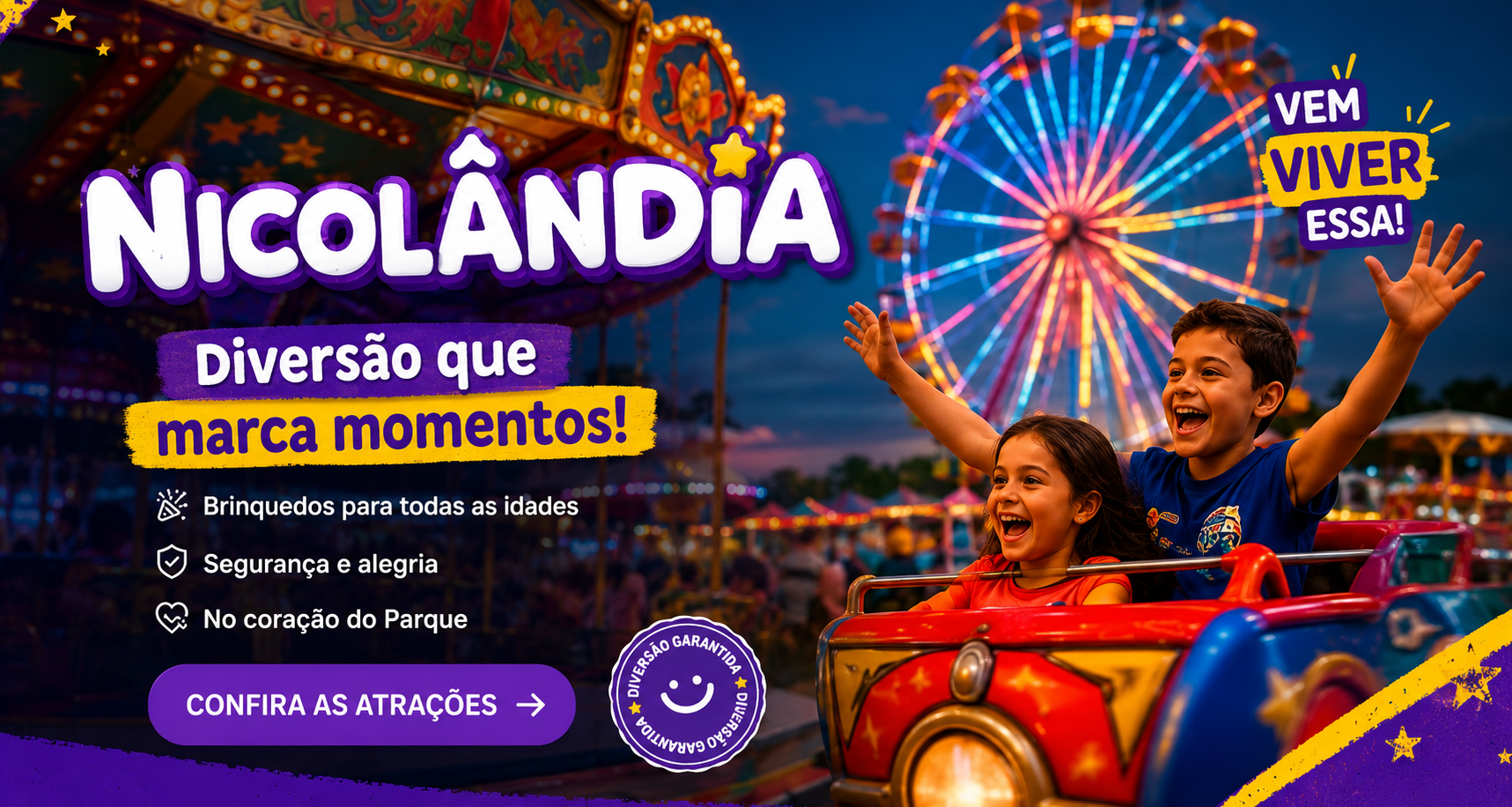 Nicolandia, diversao que marca momentos